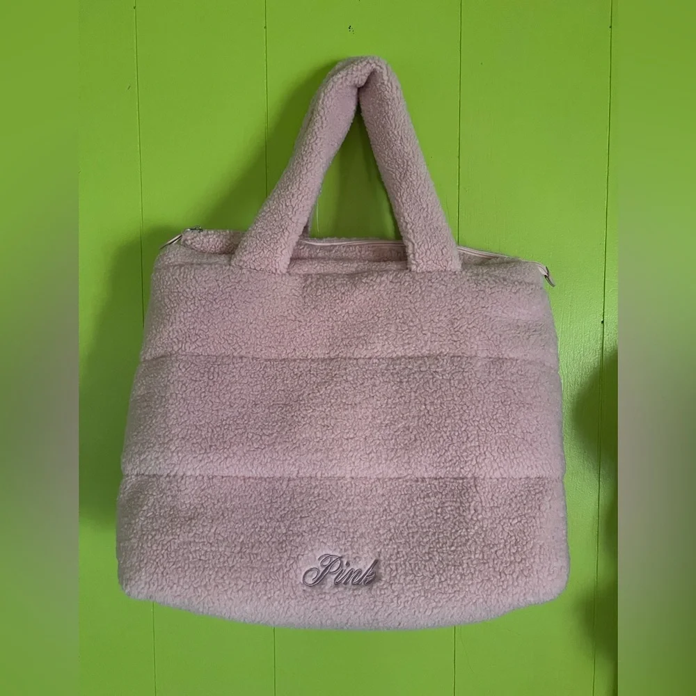 Victoria Secret Pink Cozy Plush Tote - Picture 2 of 5